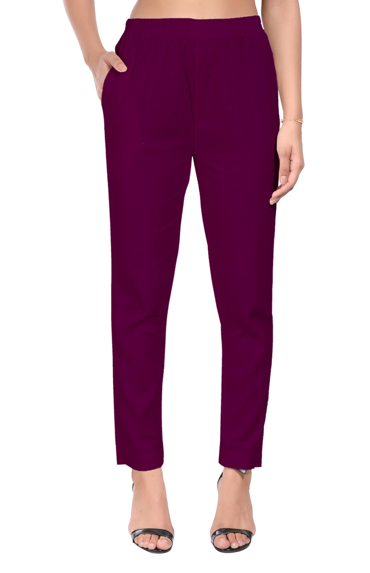 Wine Liva Pocket Pant for Women