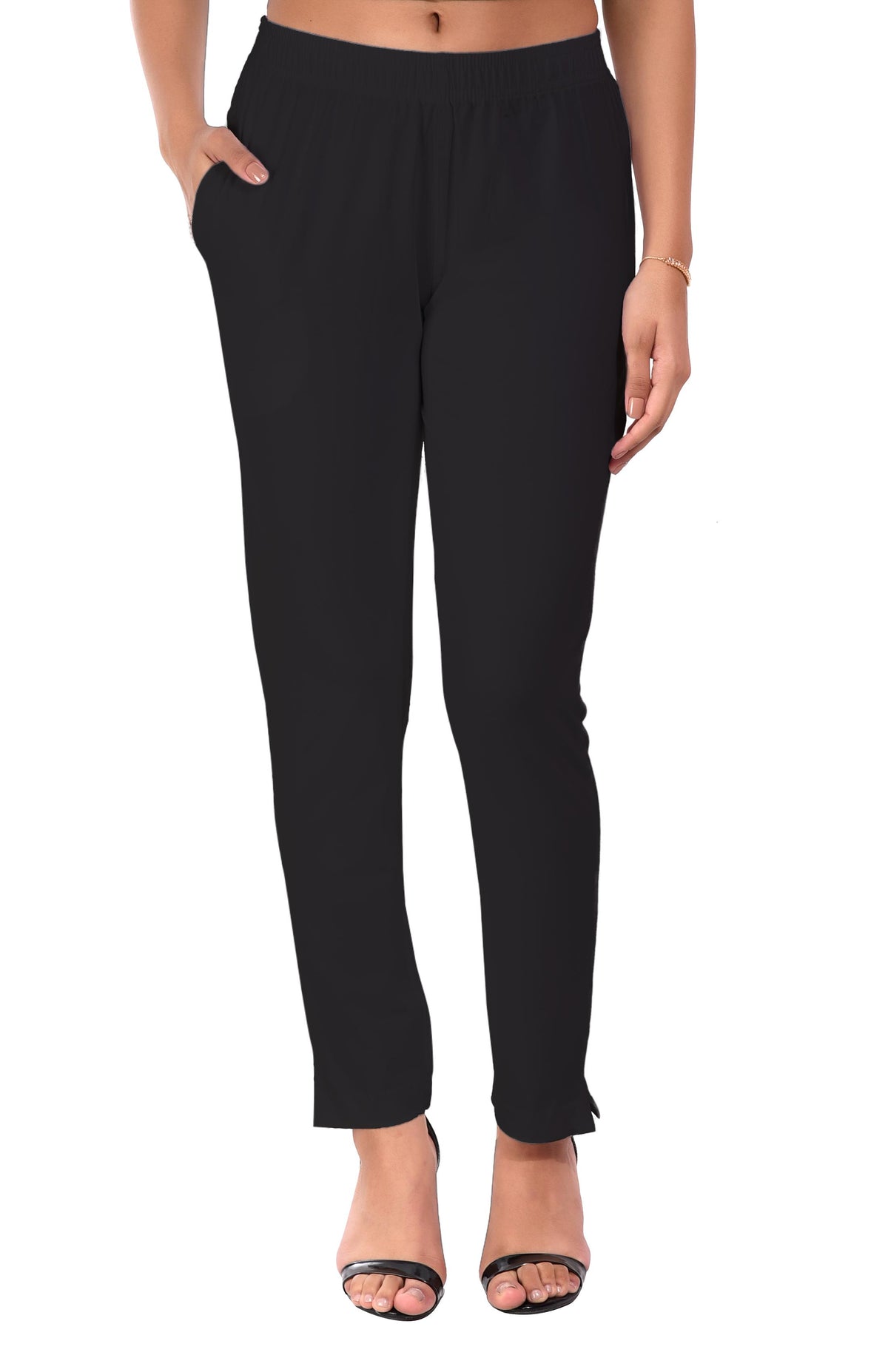 Black Pocket Pants for Women