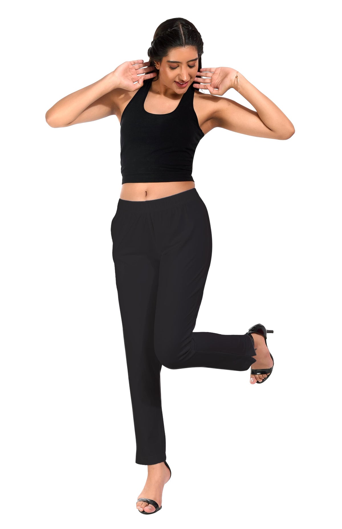 Black Pocket Pants for Women