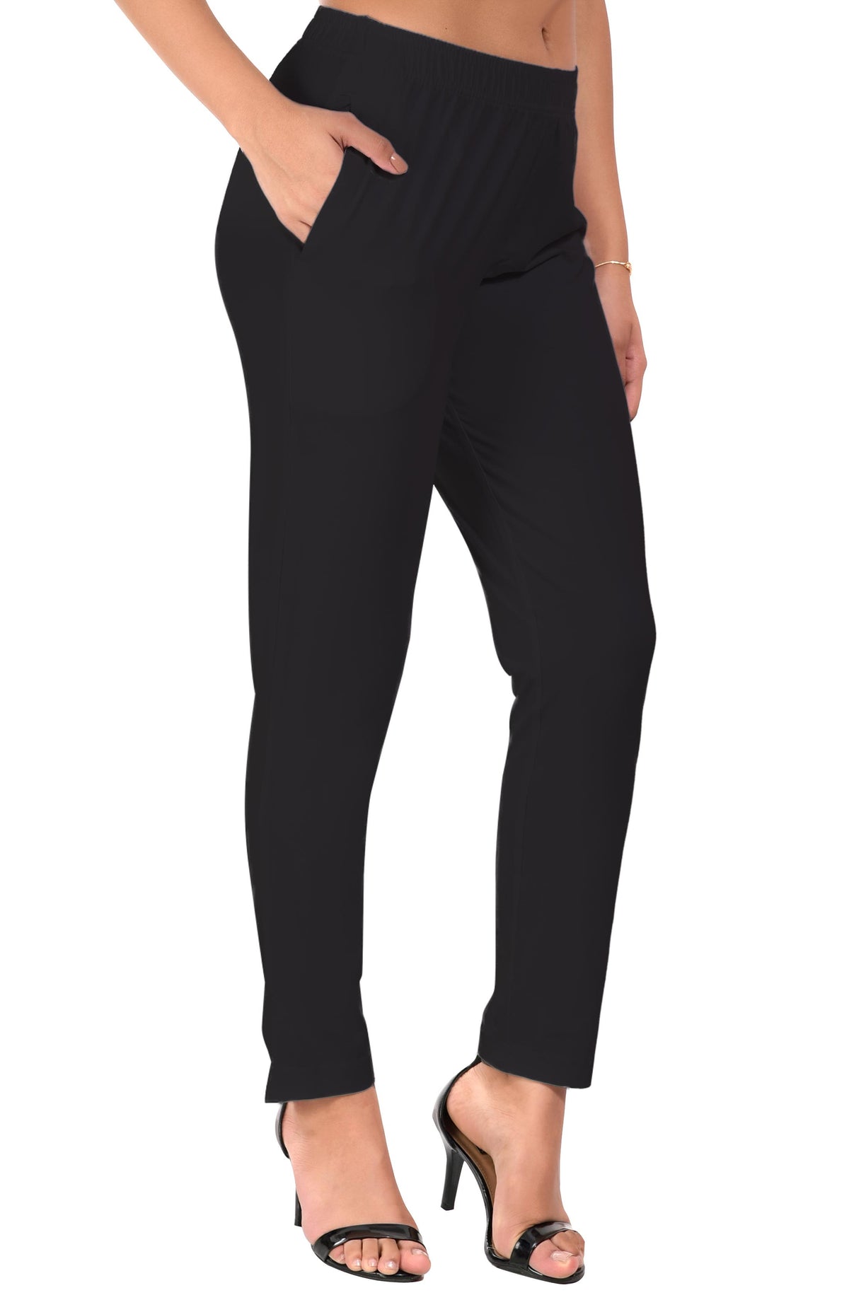 Black Pocket Pants for Women