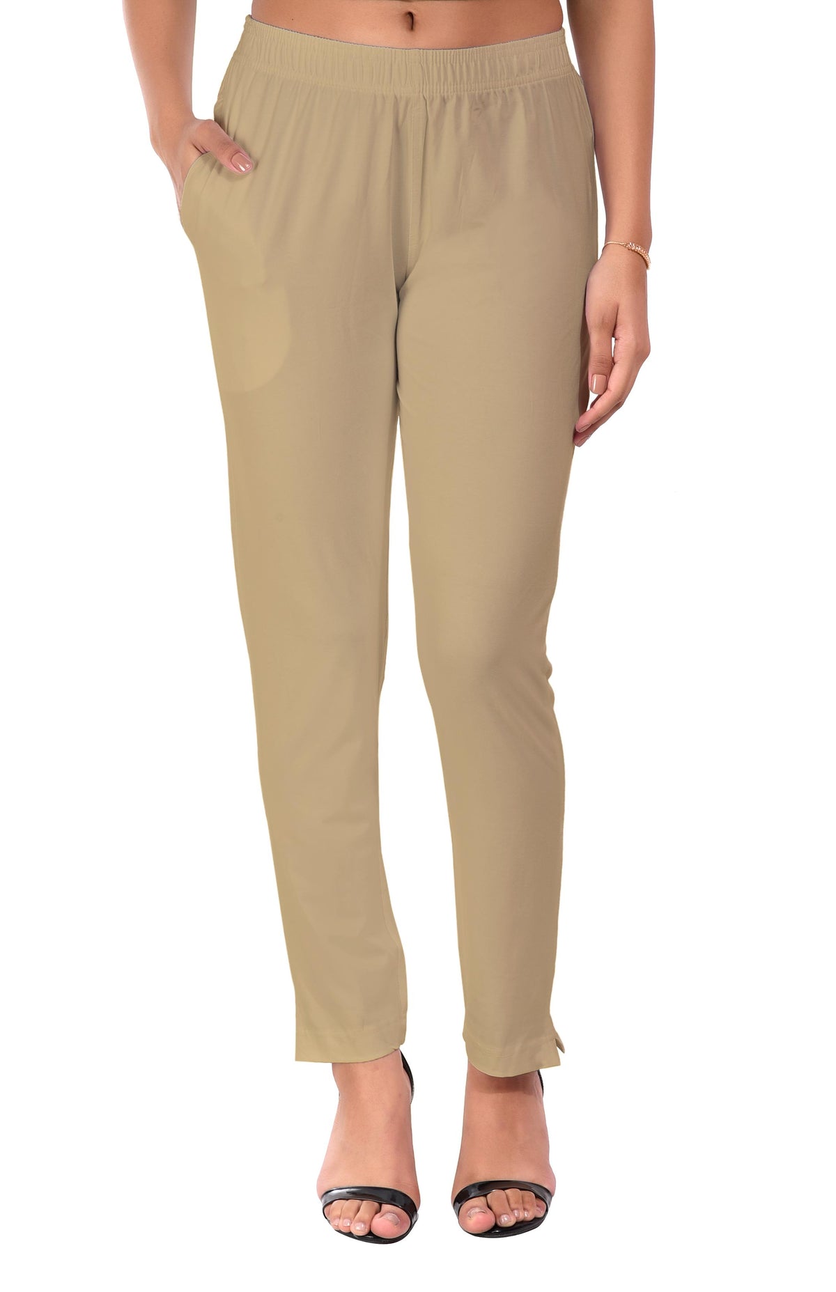 Light Gold Pocket Pants for Women