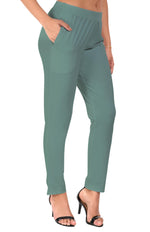 Sea Green Pocket Pants for Women