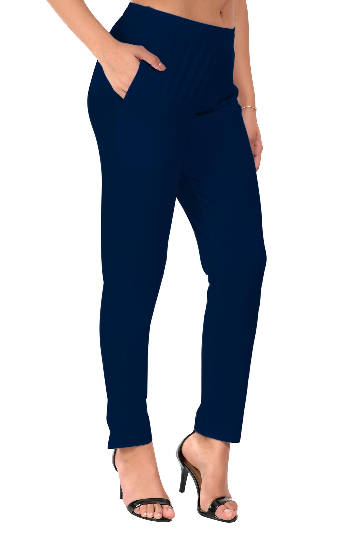 Navy Blue Pocket Pants for Women