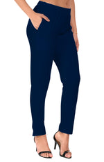Navy Blue Pocket Pants for Women
