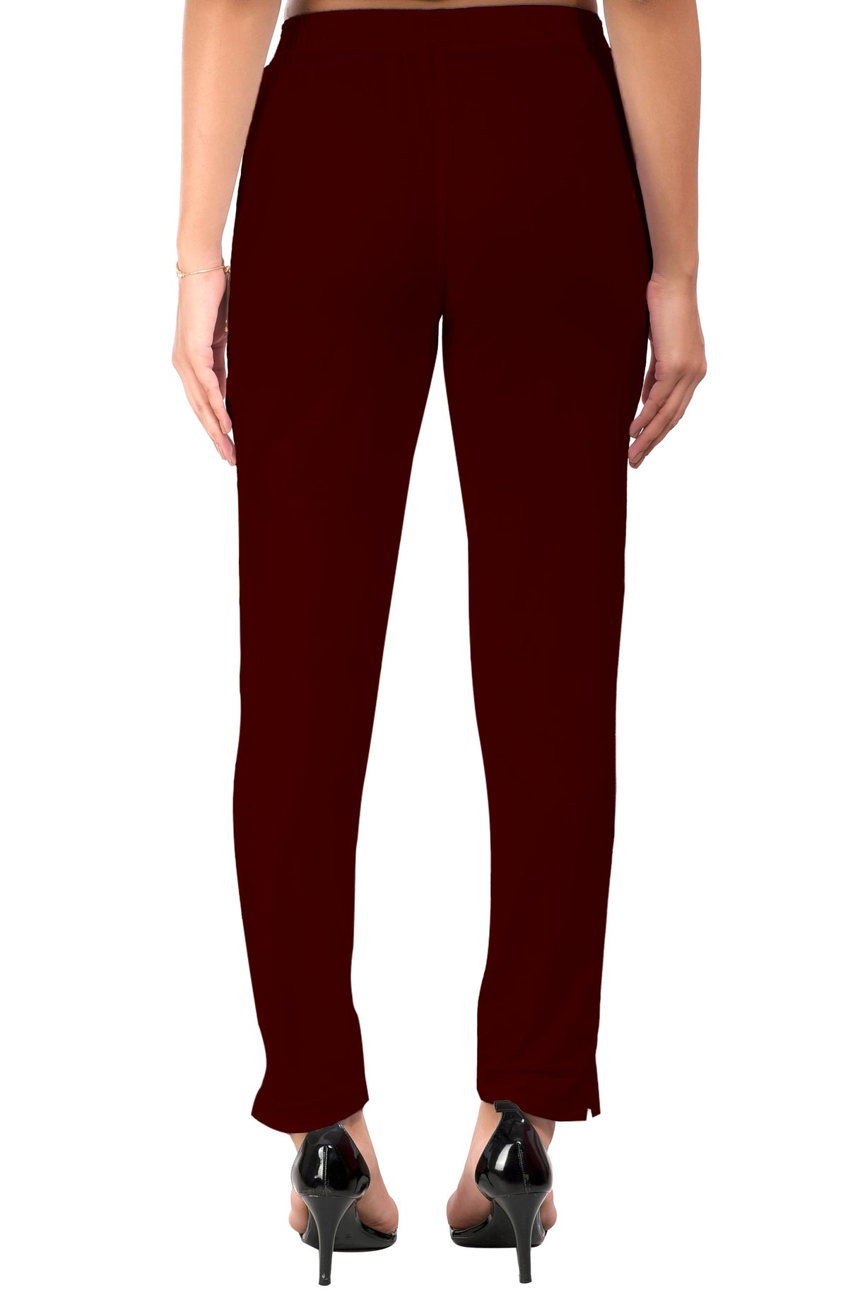 Deep Wine Pocket Pants for Women
