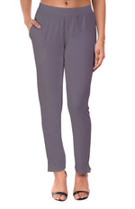 Light Grey Pocket Pants for Women