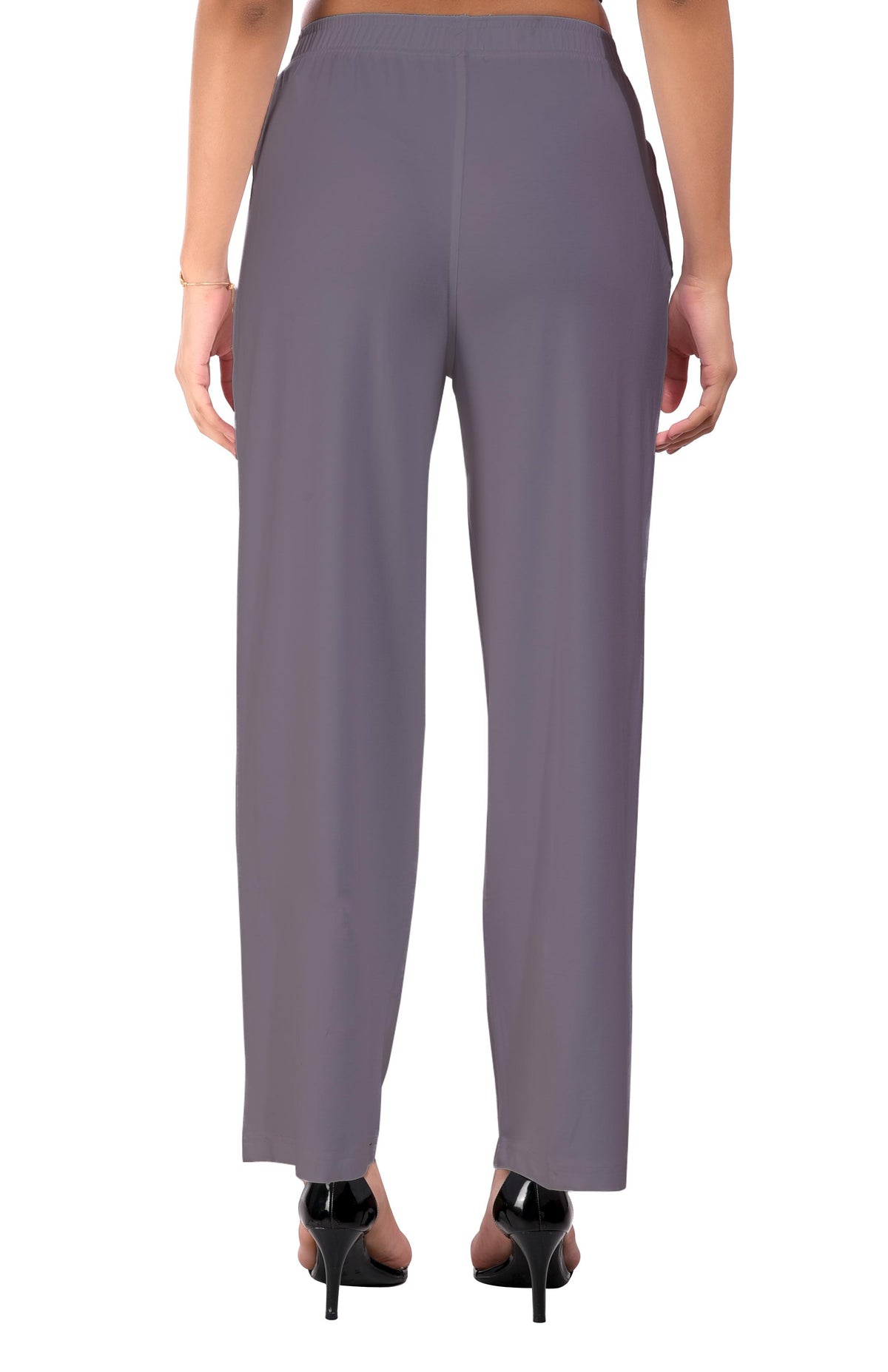 Light Grey Wide Leg Pocket Pant for Women