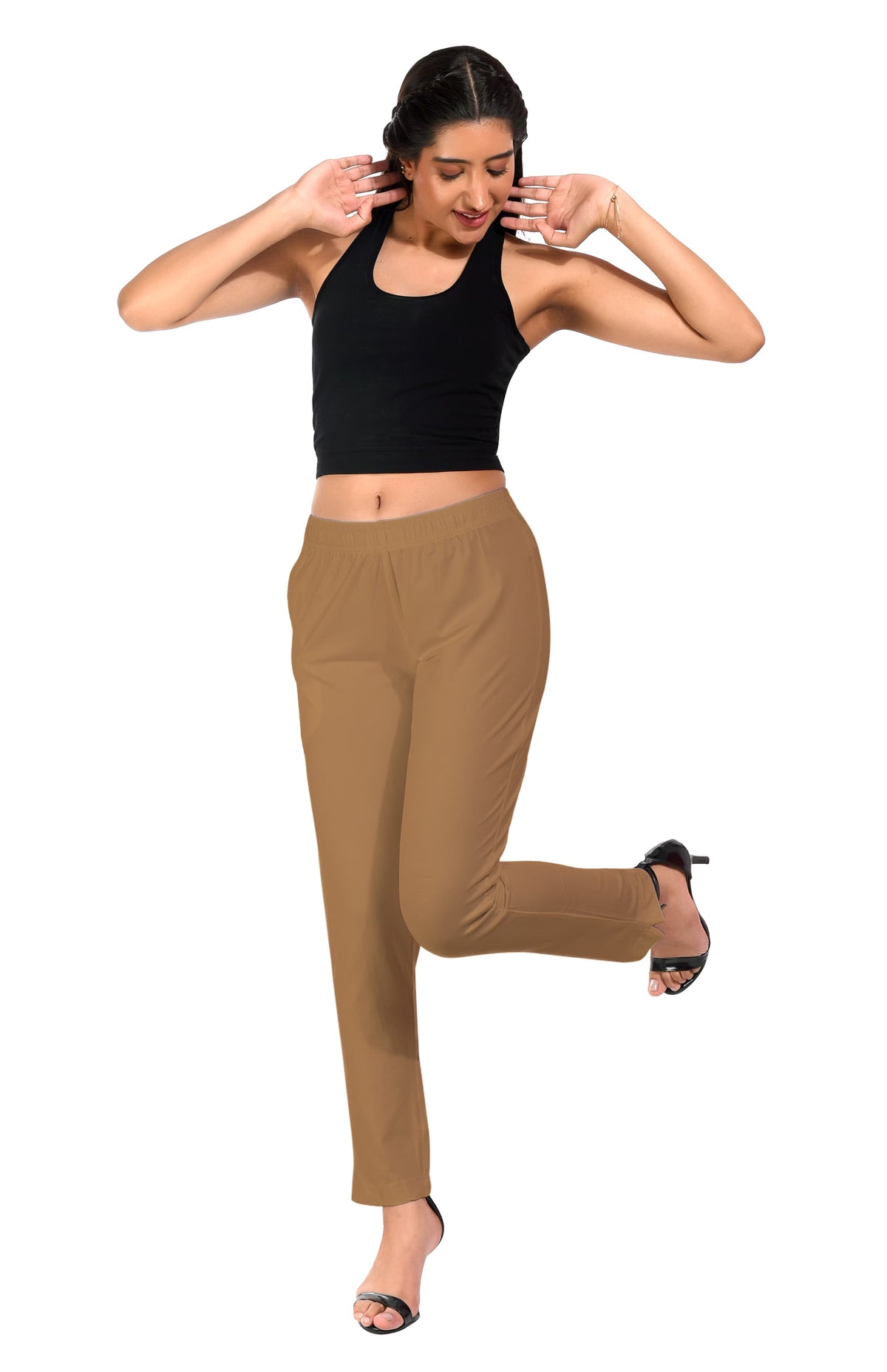 Gold Pocket Pants for Women