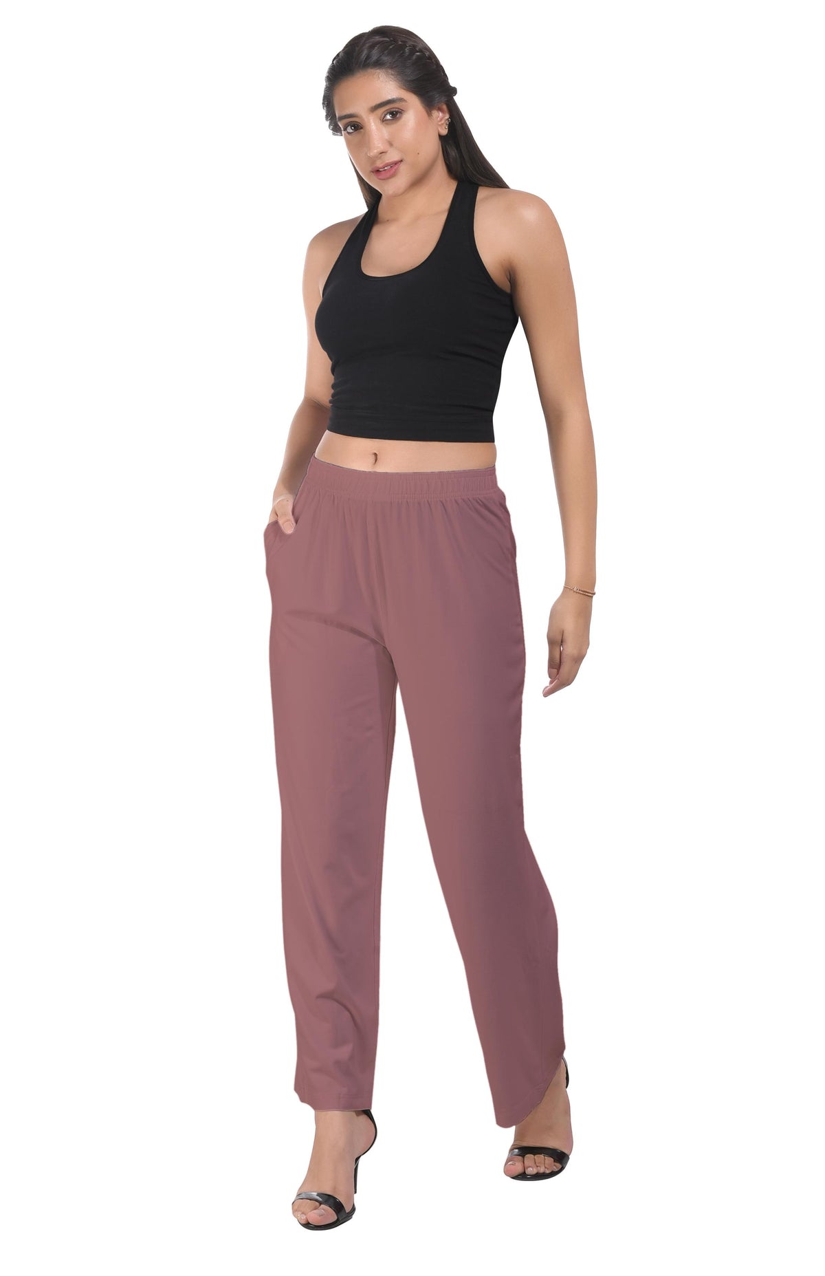Onion Pink Wide Leg Pocket Pant for Women