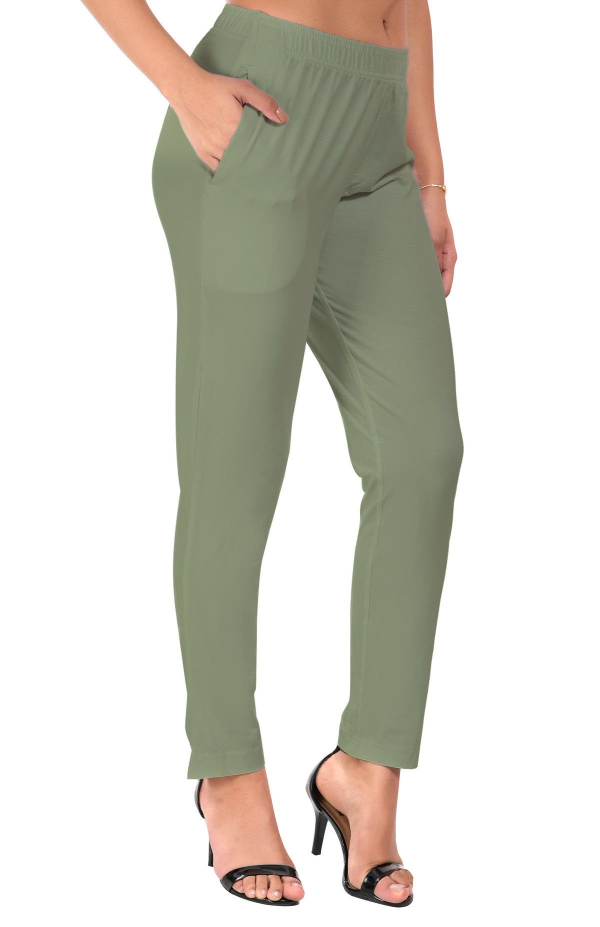 Mehandi Green Pocket Pants for Women