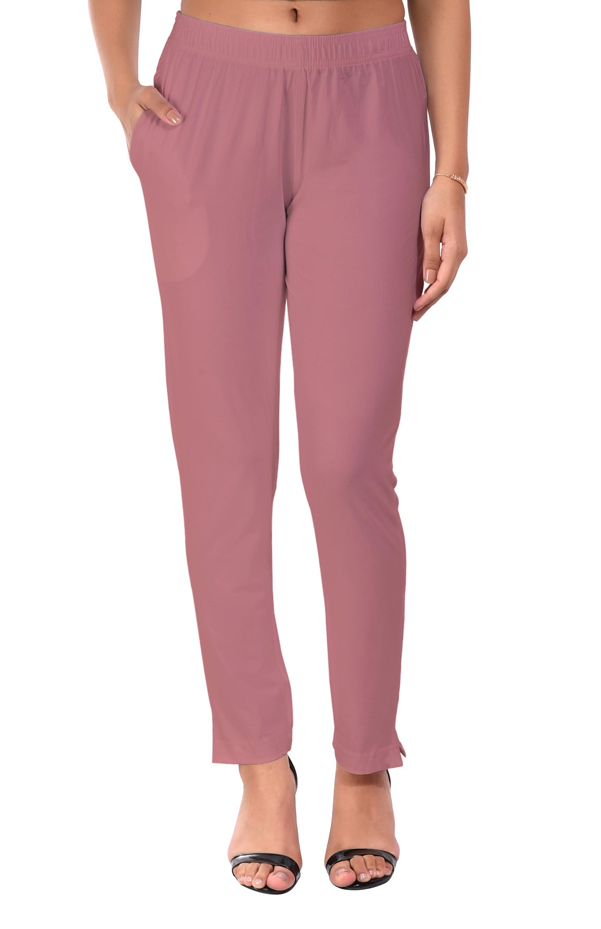 Dark Peach Pocket Pants for Women