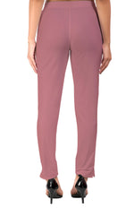 Dark Peach Pocket Pants for Women