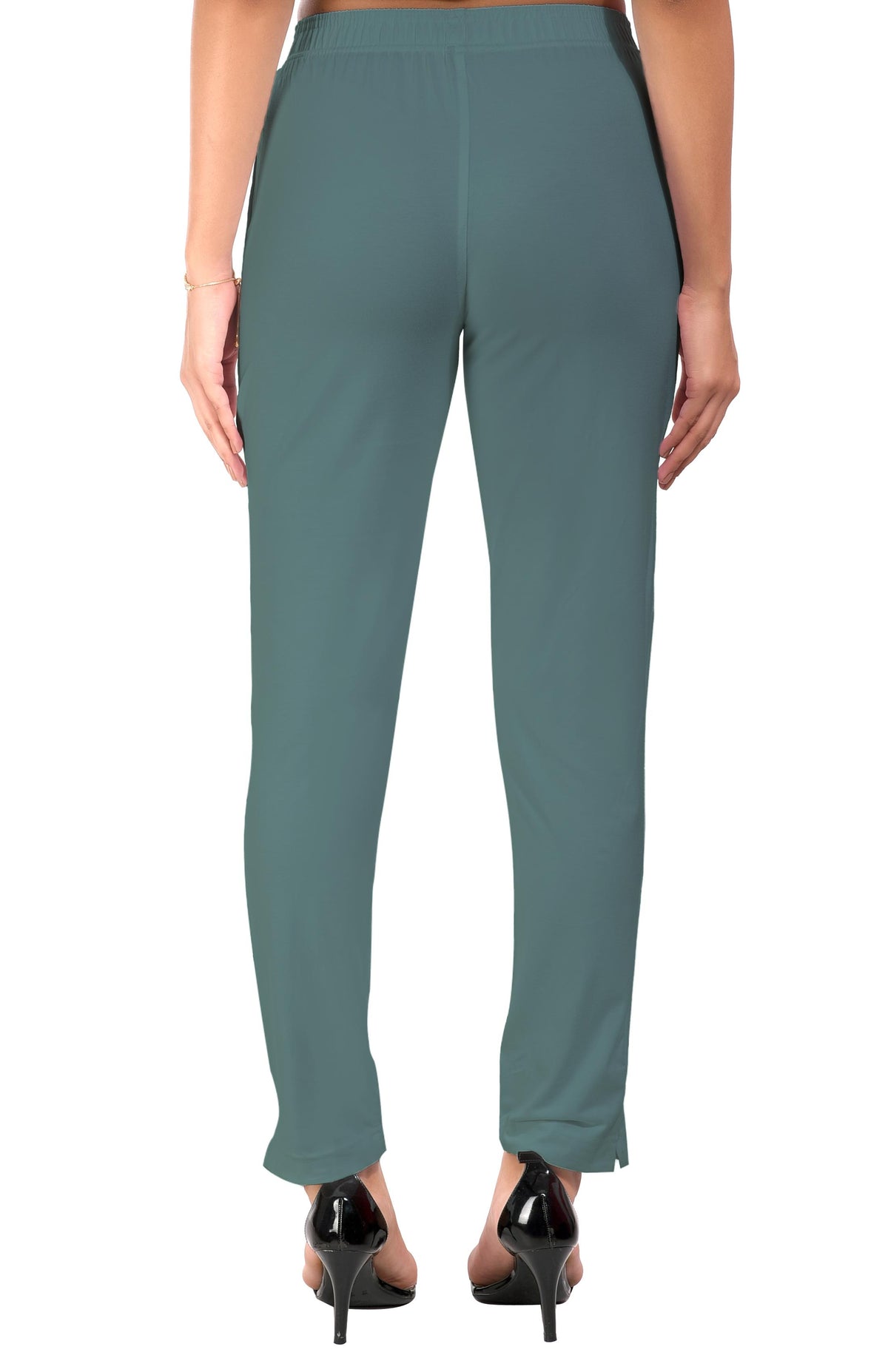 Dark Sea Green Pocket Pants for Women