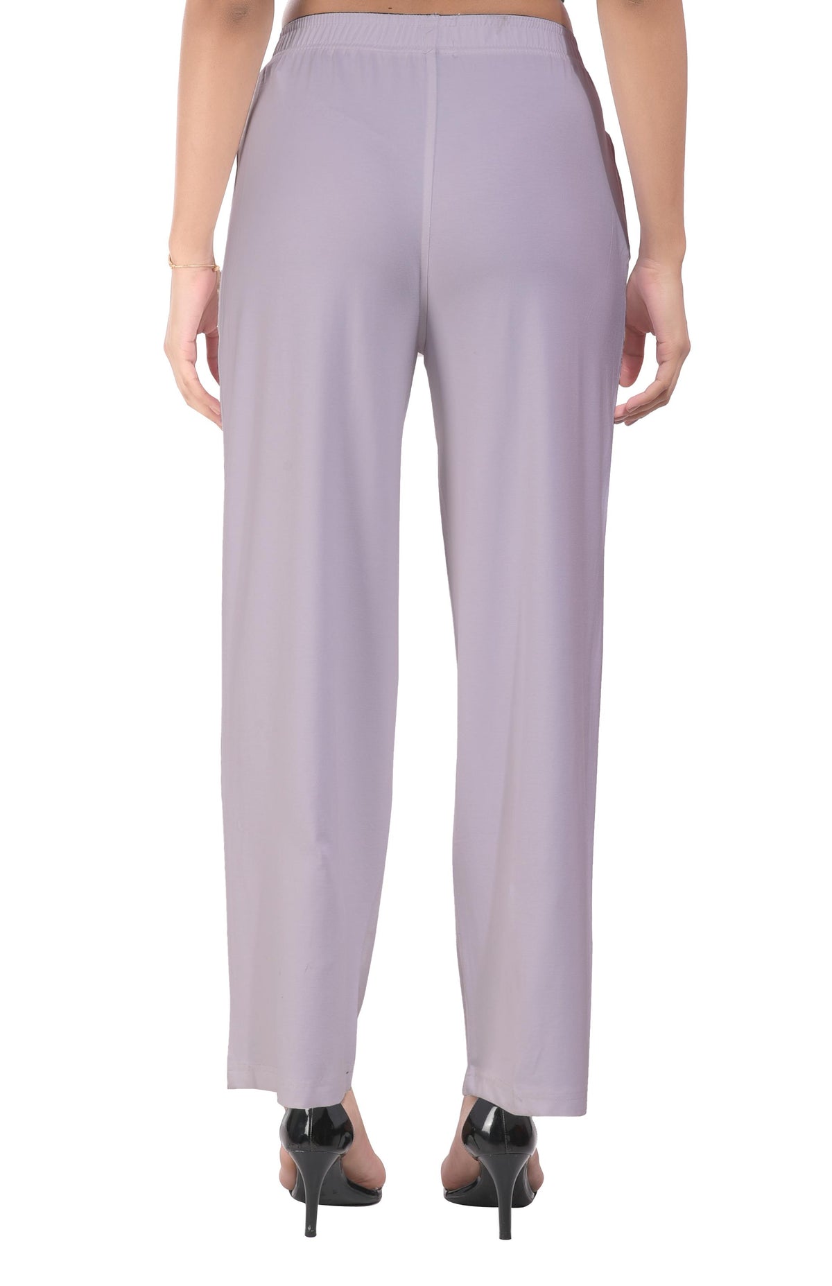 Steel Grey Wide Leg Pocket Pant for Women