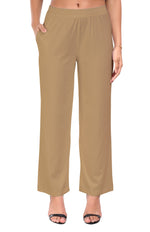 Light Skin Wide Leg Pocket Pant for Women