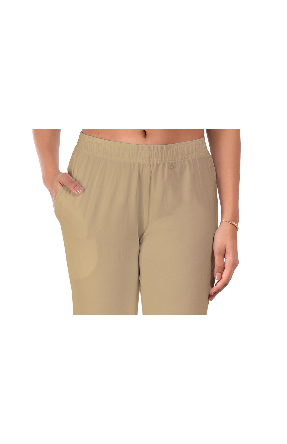 Light Gold Pocket Pants for Women
