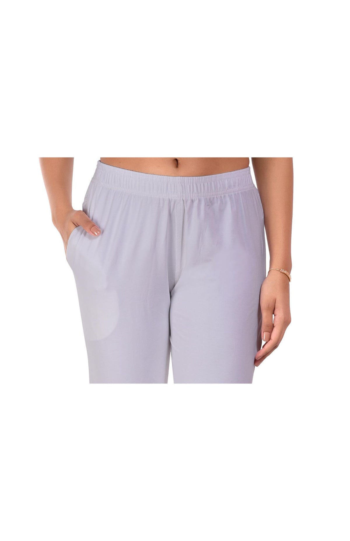 Cream Pocket Pants for Women