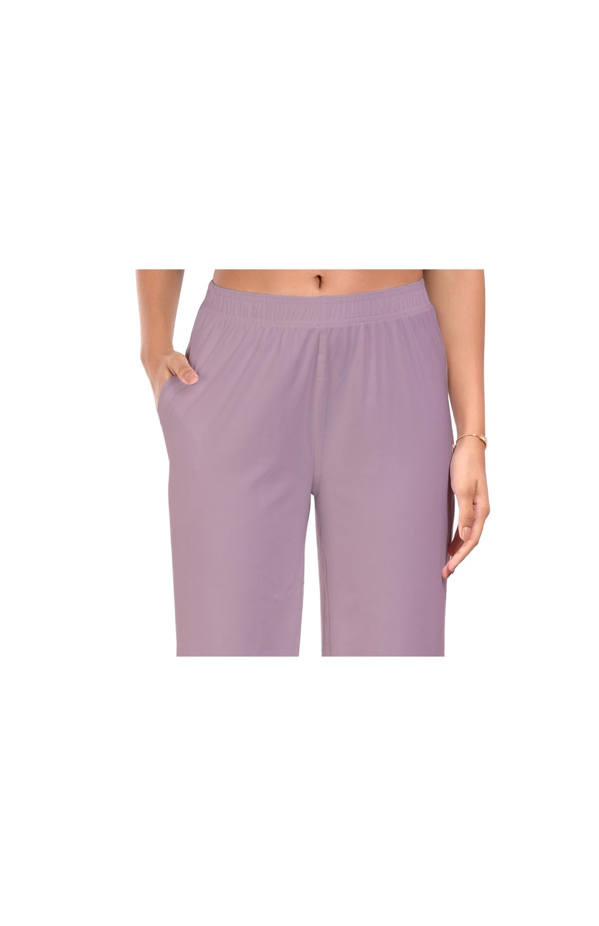 Pastel Pink Wide Leg Pocket Pant for Women