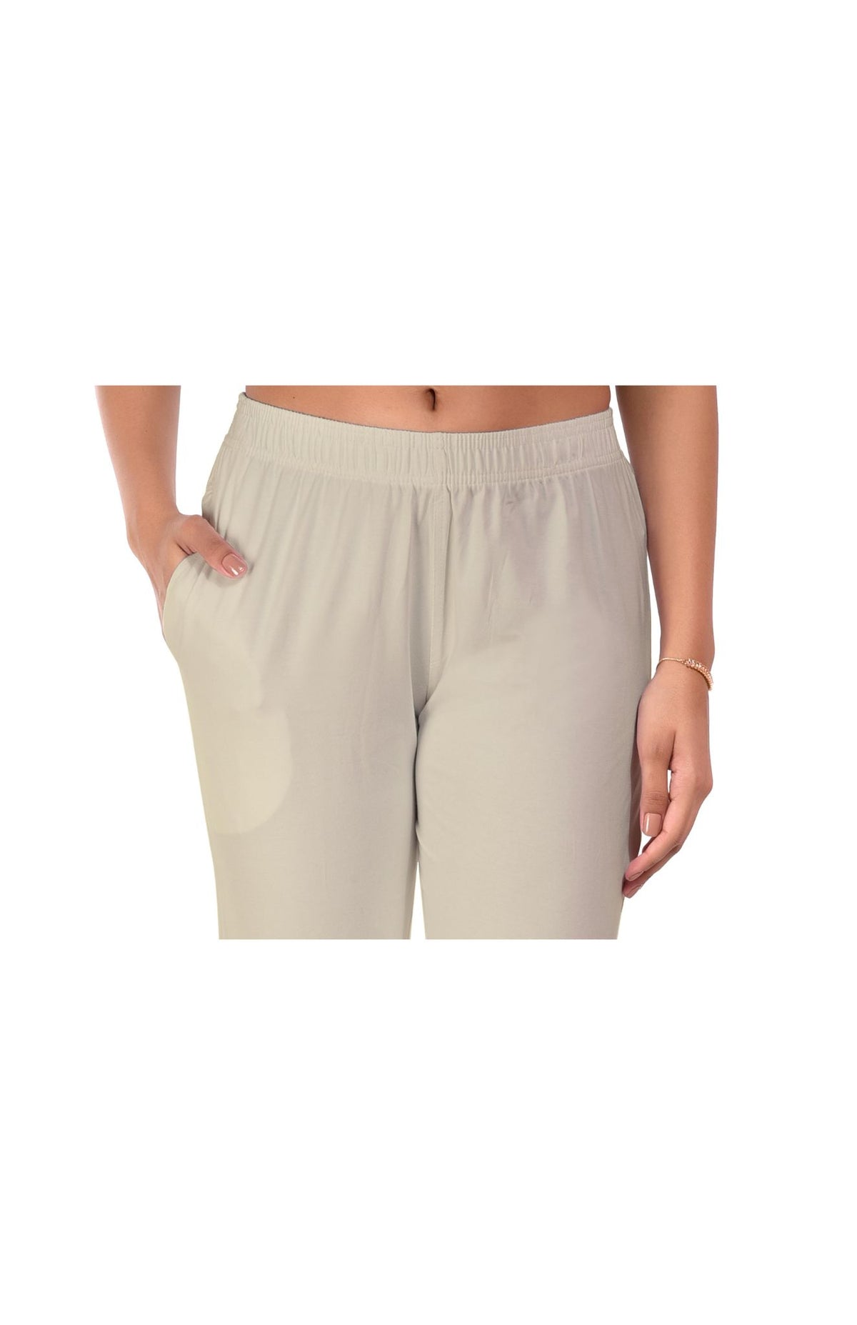 Kerela Cream Pocket Pants for Women
