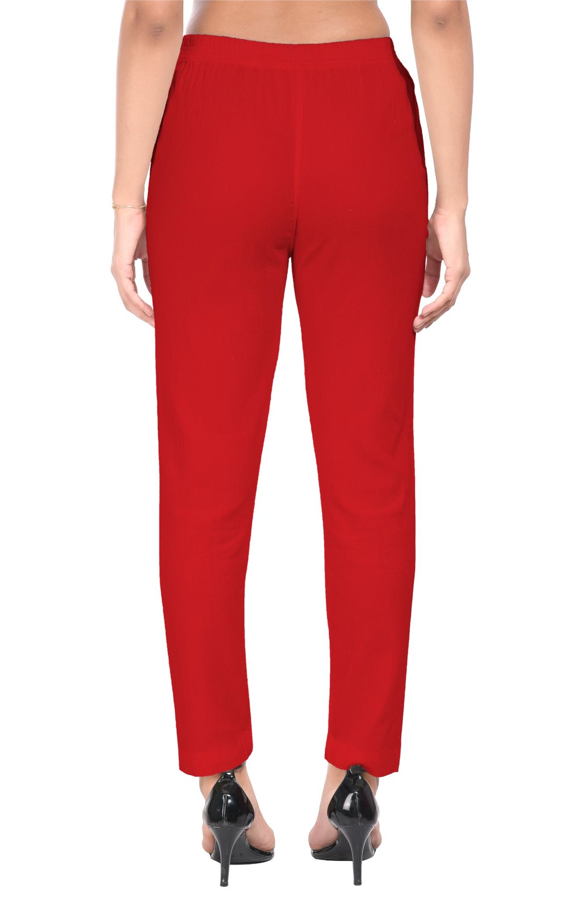 Red Liva Pocket Pant for Women