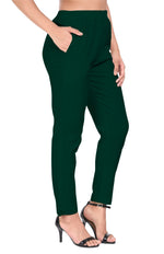 Bottle Green Liva Pocket Pant for Women