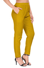 Mustard Liva Pocket Pant for Women