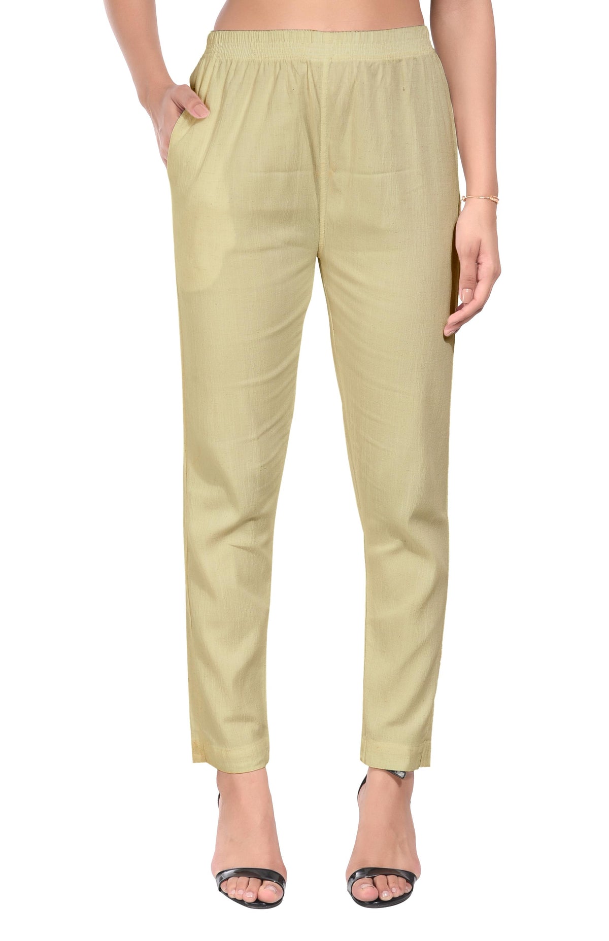 Cream Liva Pocket Pant for Women