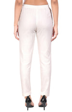 White Liva Pocket Pant for Women