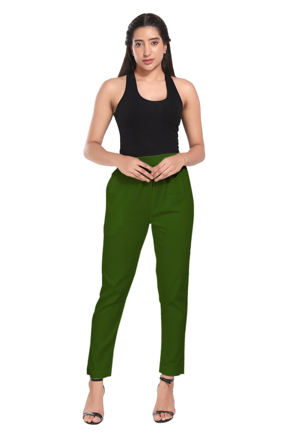 Green Liva Pocket Pant for Women