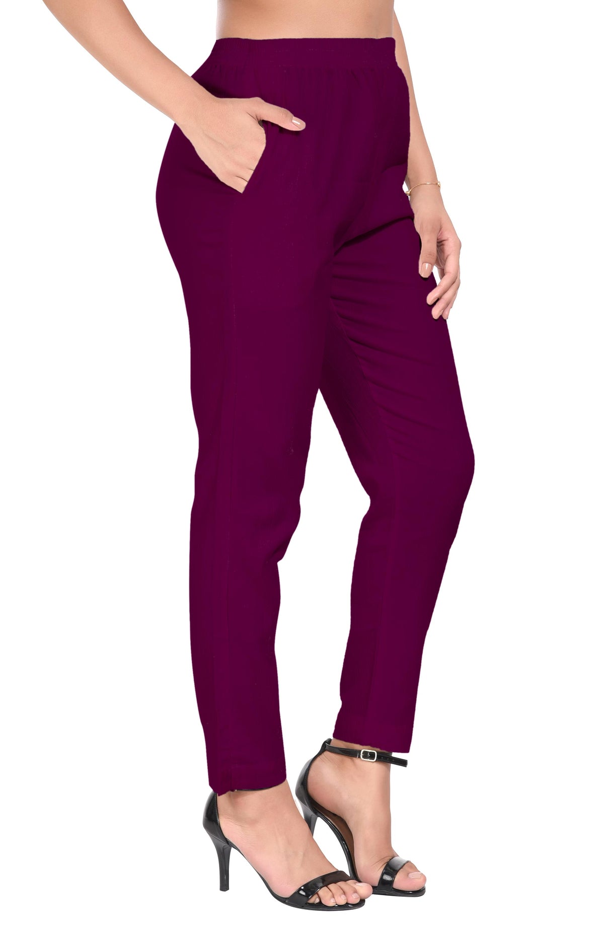 Wine Liva Pocket Pant for Women