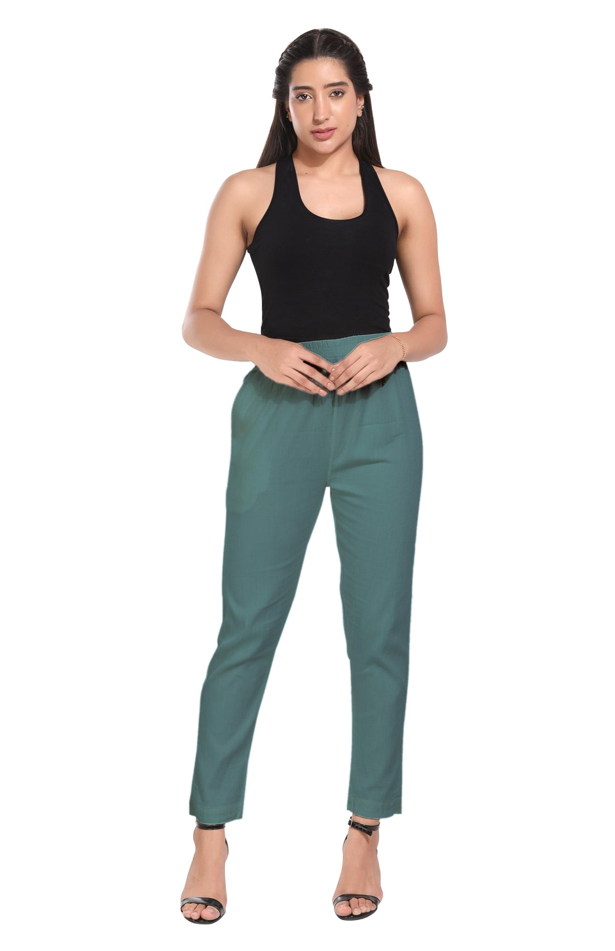 Rama Green Liva Pocket Pant for Women