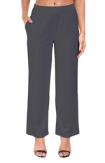 Dark Grey Wide Leg Pocket Pant for Women