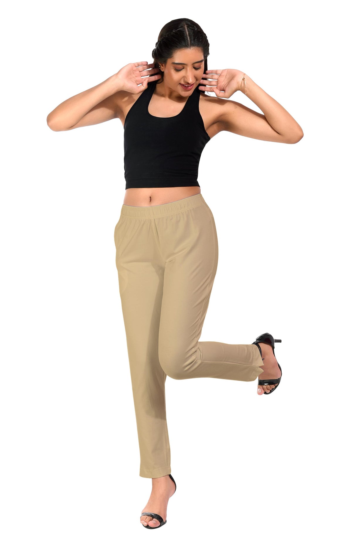 Light Gold Pocket Pants for Women