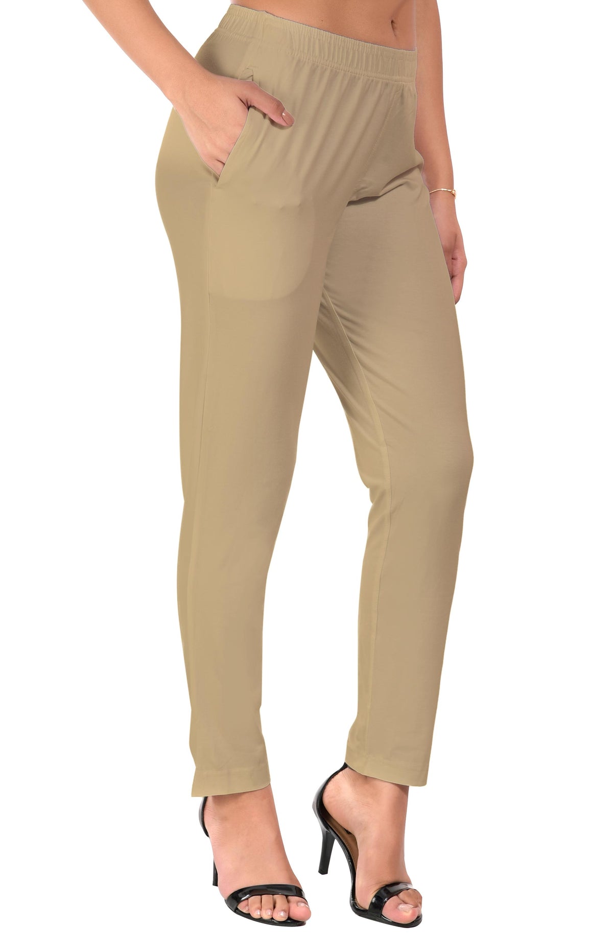Light Gold Pocket Pants for Women