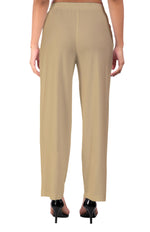 Light Gold Wide Leg Pocket Pant for Women