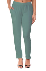 Sea Green Pocket Pants for Women