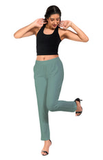 Sea Green Pocket Pants for Women