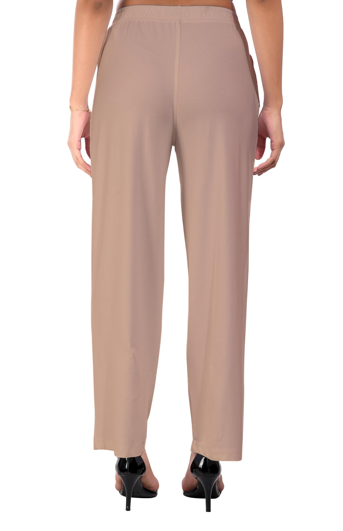 Beige Wide Leg Pocket Pant for Women