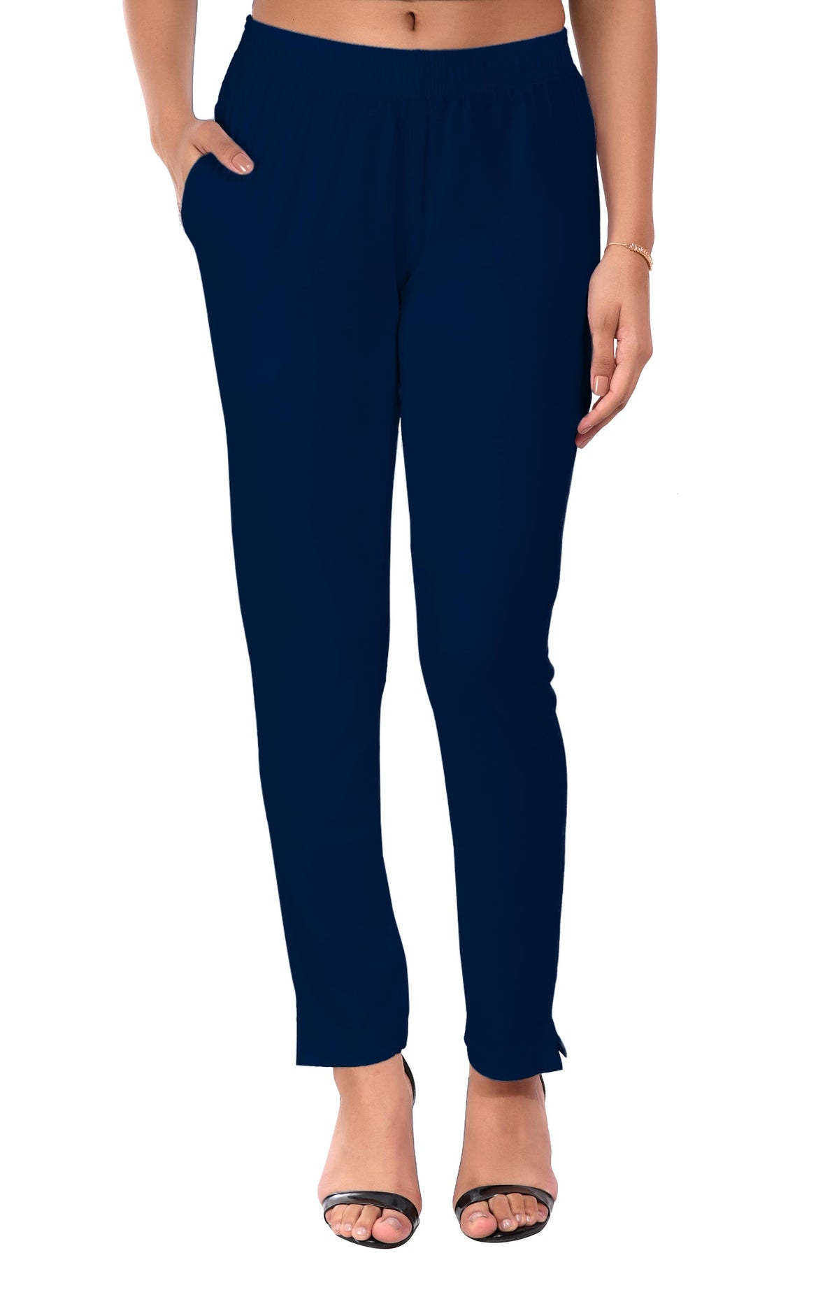 Navy Blue Pocket Pants for Women
