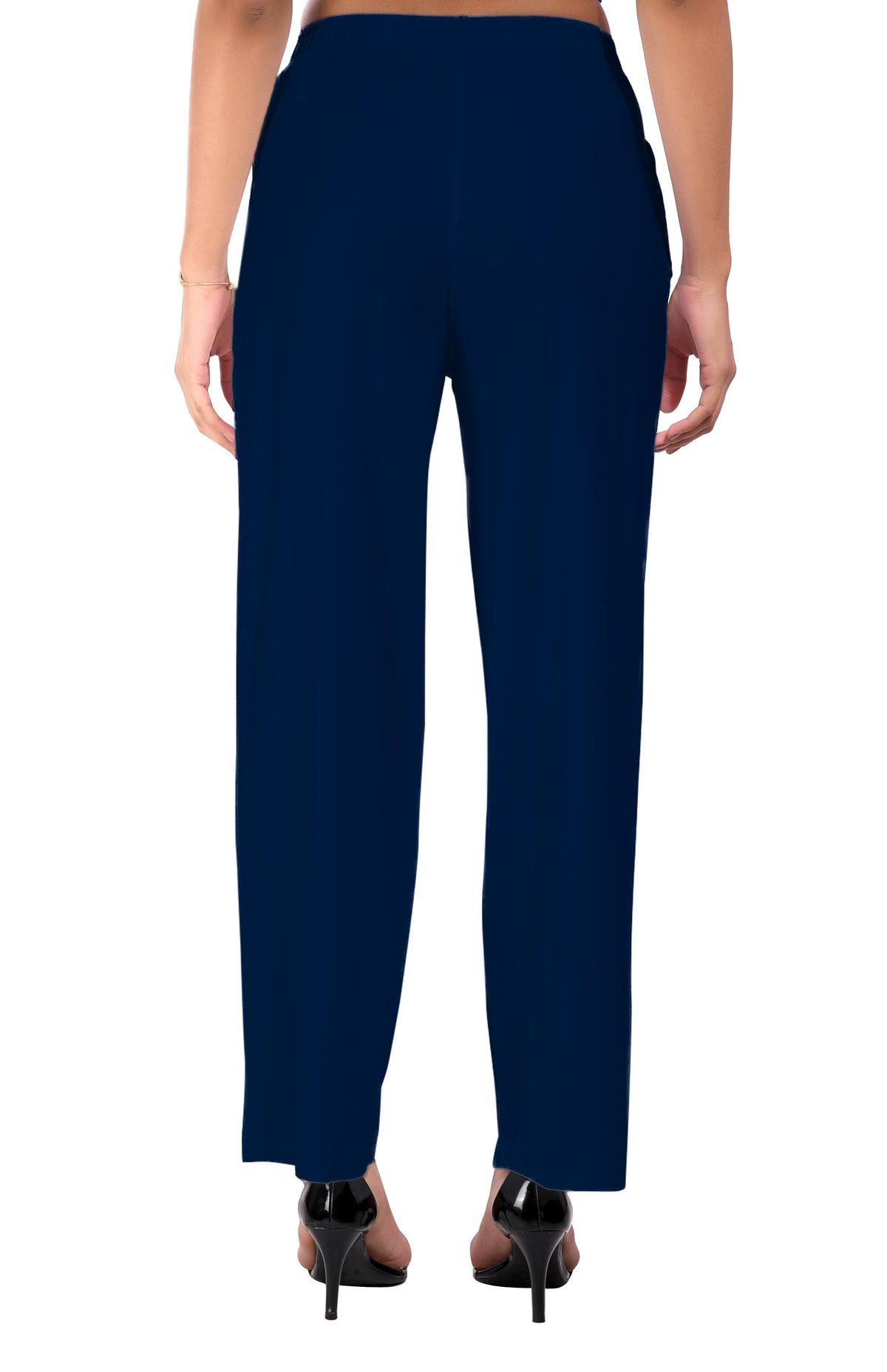 Navy Blue Wide Leg Pocket Pant for Women