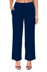 Navy Blue Wide Leg Pocket Pant for Women