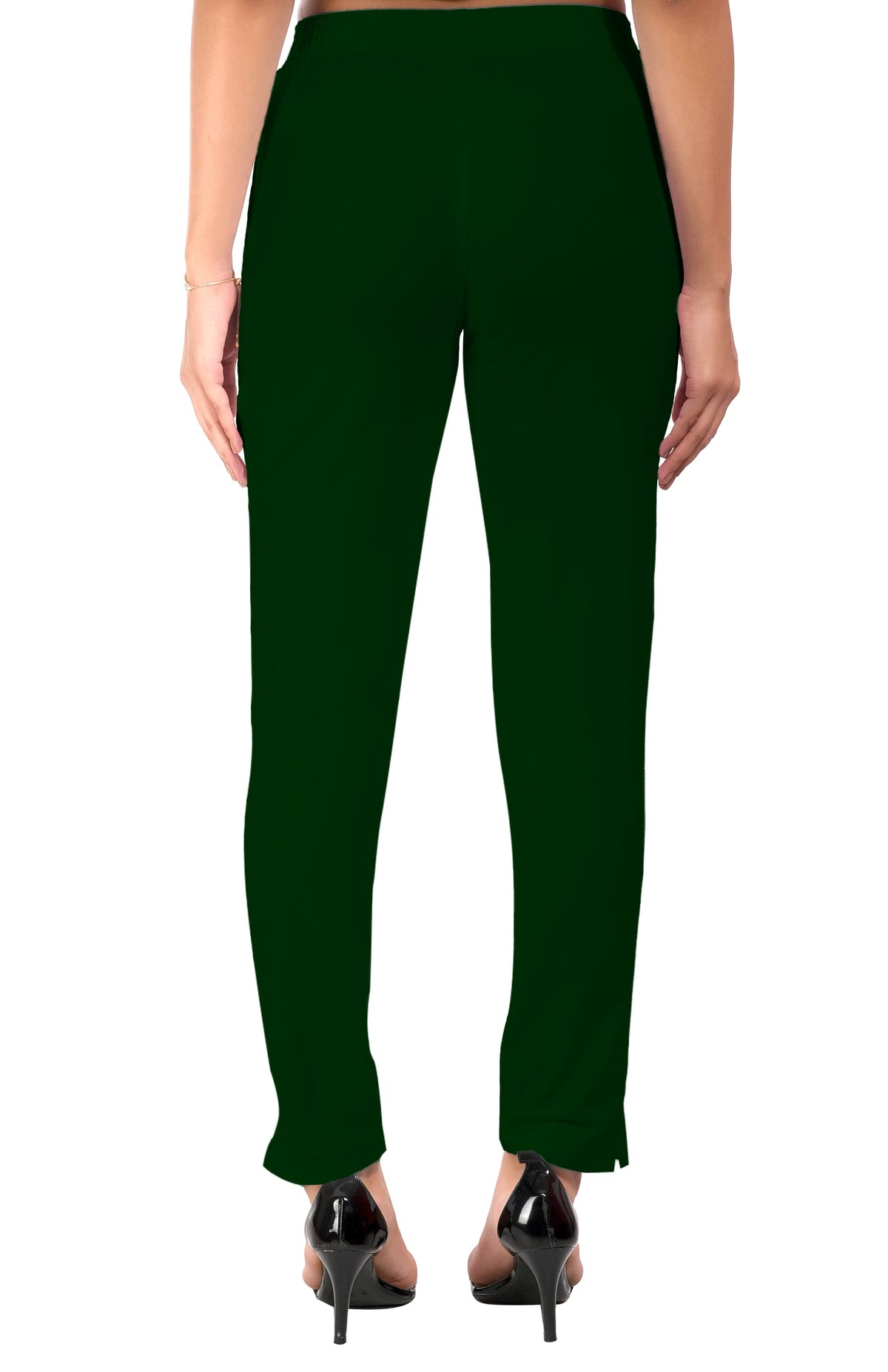 Bottle Green Pocket Pants for Women