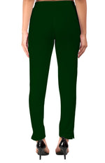 Bottle Green Pocket Pants for Women