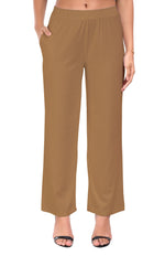 Gold Wide Leg Pocket Pant for Women