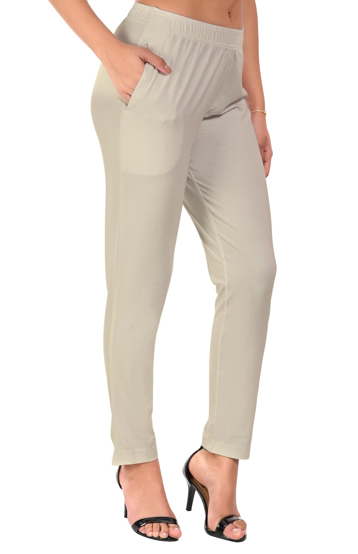 Kerela Cream Pocket Pants for Women
