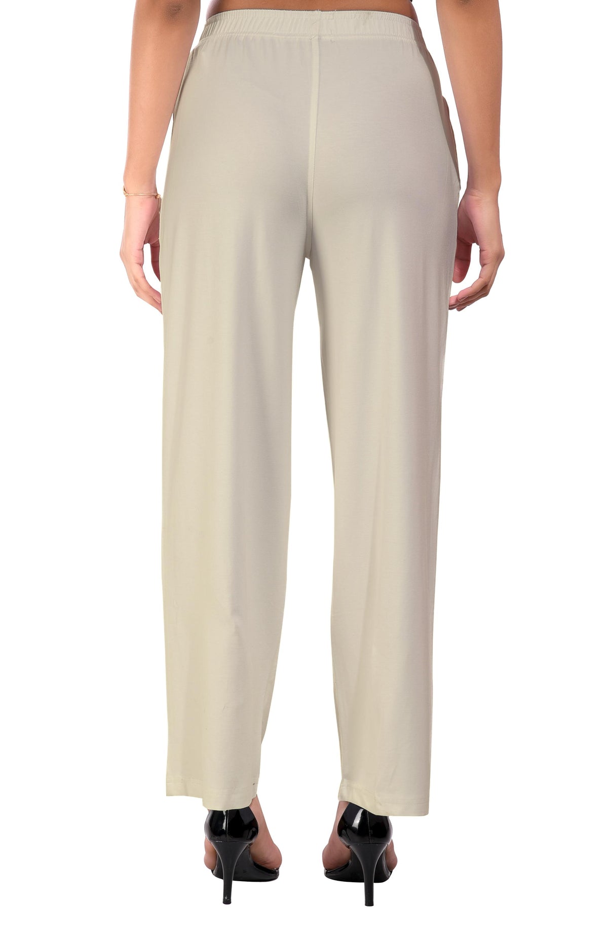Kerela Cream Wide Leg Pocket Pant for Women