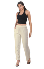 Kerela Cream Wide Leg Pocket Pant for Women