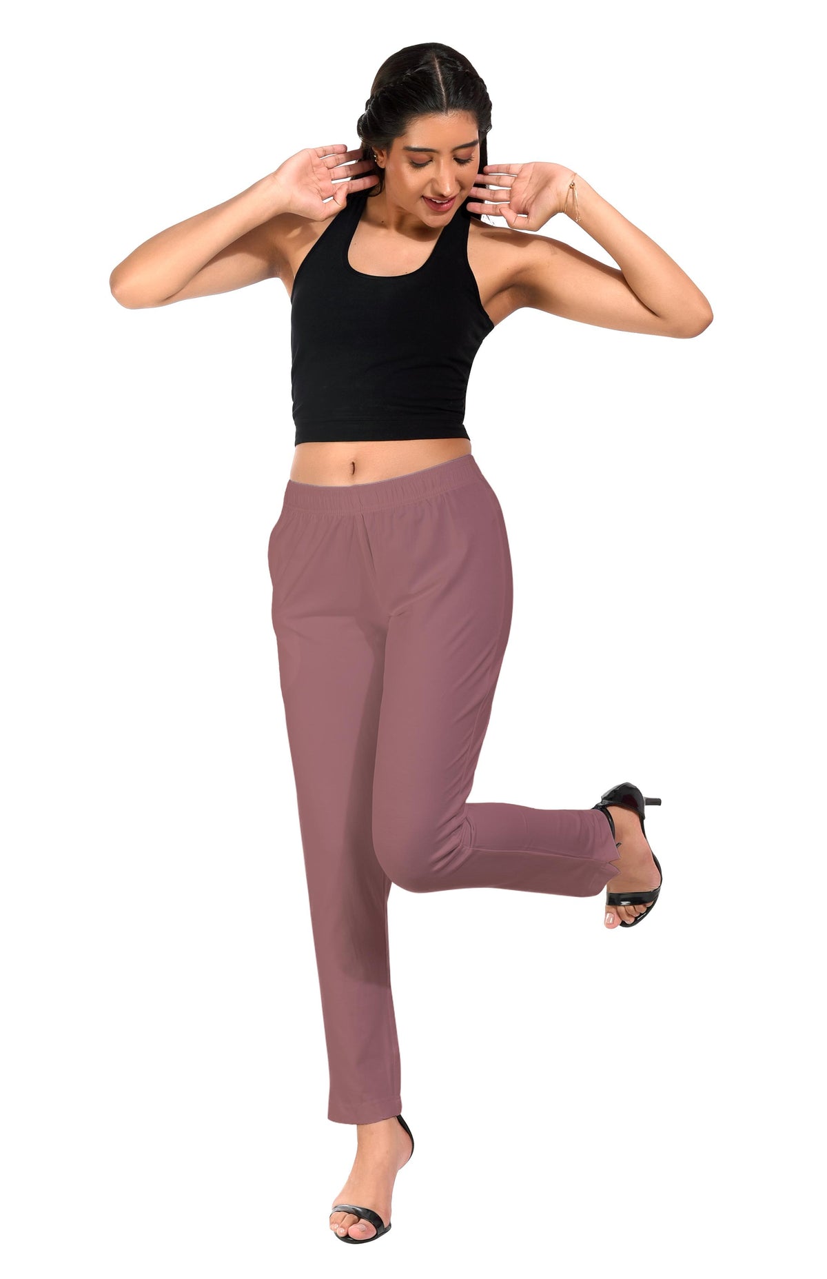 Onion Pink Pocket Pants for Women