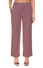 Onion Pink Wide Leg Pocket Pant for Women
