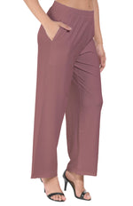 Onion Pink Wide Leg Pocket Pant for Women